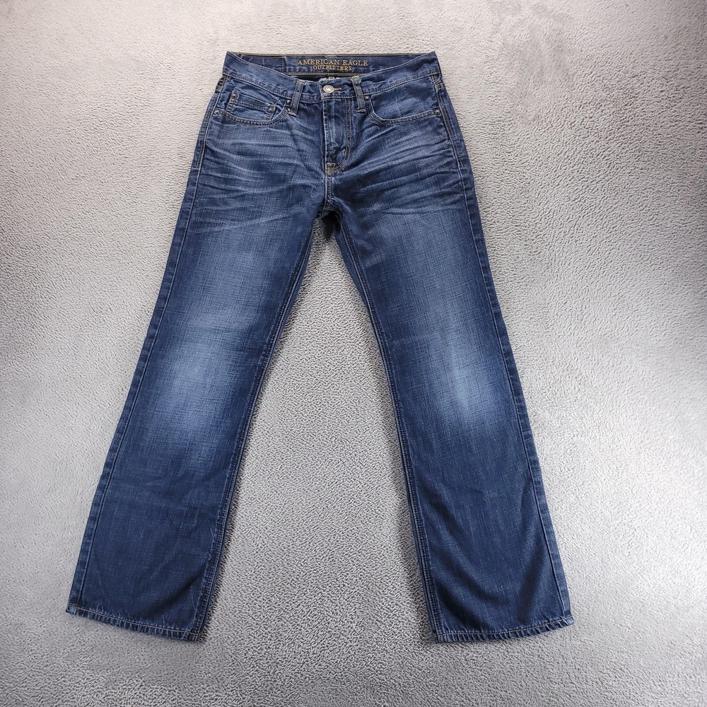 American Eagle Jeans Mens 30x32 Blue Classic Bootcut Dark Wash Denim Casual